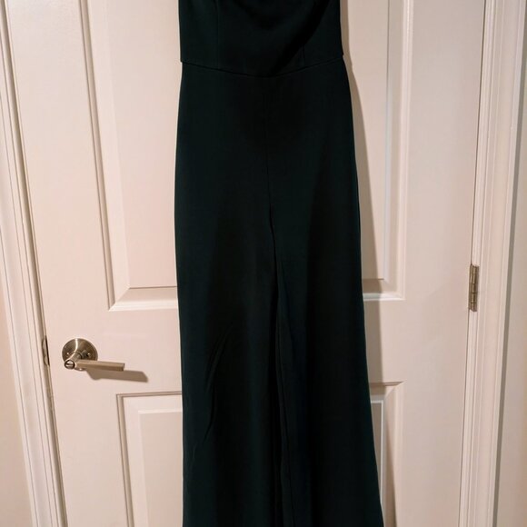 Lulus Edith Hunter Green Green Strapless Wide-leg Jumpsuit - Size XS - Picture 2 of 6